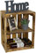 Kistenkolli Altes Land Flambé/Flamed MASSIVE FRUIT BOX AS SHELF OR AS Classic Box CA 49 x 42 x 31 cm/Apple Boxes Wine Boxes from the Old Country - nature, 1 Stück geflammte offen mit Quer Einlage