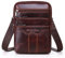 Xieben Umhängetasche aus Leder Schulter Crossbody Reisetasche für Herren Frauen Handyhalter Holster Geschäft Reise Pack Brieftasche Gürteltasche Bauchtasche Sling Brusttasche Red Brown
