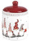 Weihnachtskeramik-Keksdose mit Zwergen