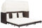 vidaXL Schlafsofa Ausziehbar 3-Sitzer mit Dach Sonnenliege Gartenliege Sofa Liege Gartenmöbel Gartensofa Gartenbank Poly Rattan Braun