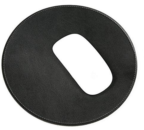 ZZjingli Mikrofaser Crazy Horse Textur Circular wasserdichte Maus-Pad (schwarz) (Mint Green) (Hellbraun) (Rot) (Rose Gold) (Color : Black)