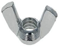 MroMax Wing Nuts Thread 3/8-16 Teeth 1pcs Carbon Steel Galvanized Butterfly Nut Twisting Fasteners Parts for Indoor Outdoor