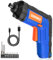 Cordless Screwdriver 4V, SORAKO Small Electric Screwdriver, Power Screwdriver 2000mAh Rechargeable with LED Light, 6Nm Screw Gun, 10 PCS Screwdriver Kit for Home DIY