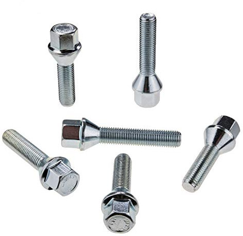 16x Radschrauben Radbolzen M12x1,5 Kegel SW17 Längenauswahl 24 26 28 30 35 40 45 50 55 60 mm