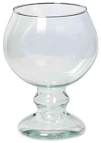 innaGLAS Vase Calice en Verre JEOMA avec Pied, Transparent, 19 cm, Ø 14 cm - Vase de Table