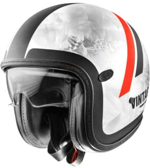 Premier Helm Vintage Evo,Hellgrau, Dunkelgrau Und Rot,L,Unisex