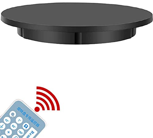 YNITJH 360 Gradi Piatto Girevole Elettrico Base,60cm Piattaforma Girevole Elettrica Piatto Rotante Professionale con Telecomando,per Fotografia Scarpe Gioielli Modelli 3D,Carico 100kg,Black