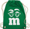 Turnbeutel Rucksack - & Fasching - Taschen - M und M Augen Karneval I Fastnacht I Fasnacht I Fasnet - Unisize - Grün - gym bag festival karnevalsbeutel faschings mm juterucksäcke festivaltasche