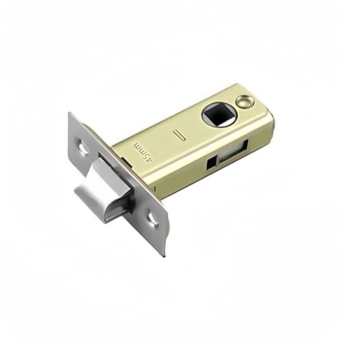Boxonly 2PCS 45mm Flat Tubular Mortice Latch Stainless Steel Door Latch Sprung Lever Door Handles