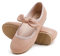 Feversole Girls Cute Dress, Mädchen süßes Kleid Mary Jane Schuhe weiche Party Urlaub Ballerinas Runde Spitze Stretchy,Synthetik elastisch flach Niedliche Schleife Rosa Napa Größe 31 EU