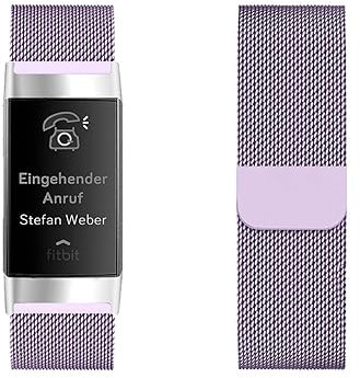 LXURY Metall Edelstahl Armbänder Kompatibel mit Fitbit Charge 2 Armband Magnetisch Einstellbar Bänder für Fitbit Charge 2 Mesh Ersatzarmband für Fitbit Charge 2 Uhrenarmband (21)