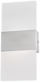 Fischer & Honsel Wandleuchte, Foder | nickelfarben matt| B: 12,00 cm, H: 27,00 cm, Ausladung Wand: 5,00 cm| mit Schalter| 1x LED 7 Watt 2700 K| 890 lm| EEG: F | 30538