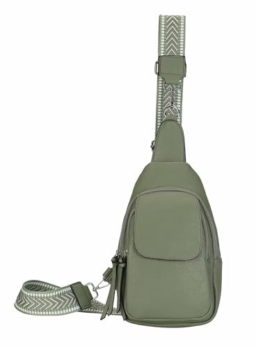 OBC Damen Crossbody Sling Tasche Rucksack Bodybag Crossbag Crossover Schultertasche Gürteltasche Brusttasche Umhängetasche Mint