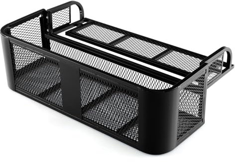 GOPLUS ATV Heckträger, ATV Transportkorb aus Metall für Angeln & Jagen & Camping, Frontladekorb, Heckablagekorb, 104×67×32 cm, Schwarz