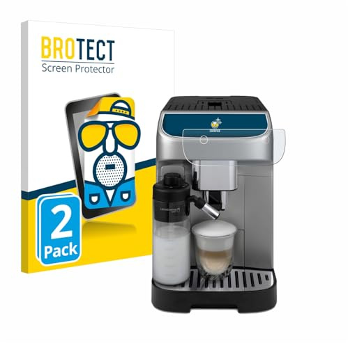 BROTECT Schutzfolie für DeLonghi Magnifica Plus | 2 Stück Entspiegelnder Displayschutz Made in Germany Matte Displayschutz-Folie Anti-Reflex Anti-Fingerprint Einfache Montage