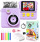 Kids Instant Print Camera Toy for Girls Boys, 2.4 Screen, 1080P HD Digital Camera With 3 Rolls Photo Paper, Birthday Gifts for 3+ Year Old, 6 Color Pens, 32GB SD Card, Purple