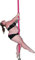 Pole-Dance-Stange für zu Hause, Silikon-Stripper-Stange, rosa, rotierende und statische tragbare Pole-Dance-Stange, 45 mm Durchmesser, abnehmbares Tanzstangen-Set für Heim-Fitnessstudio, strapazi