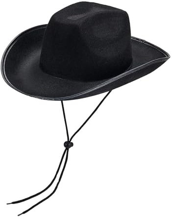 Aymzbd Western-Cowboy-Hut, Sonnenhut, Cowboy-Cowgirl-Hut, Sonnenhut für Camping, Festival, Angeln, Schwarz