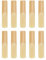 10 Stück Tenor-Saxophon-Blätter, Musikinstrumenten-Zubehör, Saxophon mit Kunststoff-Schutzhülle, Holzblasinstrumente, Ersatz für Studenten, Anfänger, Pädagogen, Holzfarbe