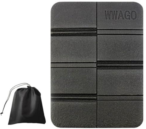 GHEART Faltbares Sitzkissen, Outdoor Faltbar, Thermo Sitzkissen, Schutz vor Kälte Nässe Schmutz Hitze, Matte für Wandern Camping Stadion Picknick, Schwarz