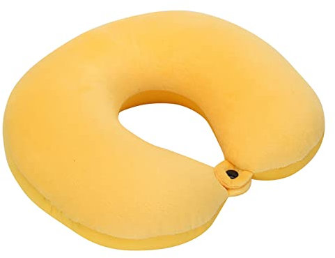 Reisekissen - Nackenkissen Stützkissen, Schlafrestkissen, Superleichte Tragbare Kopfstütze, Schlafkissen, U-förmiges Nackenkissen, Reisekissen Kissen Nackenhörnchen (Gelb)