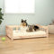 Homgoday Hundebett aus massivem Kiefernholz, 95,5 x 65,5 x 28 cm, Bett für Hunde, Haustiere, Katzen, Bettgestell, Typ 1 Hundebetten, Produkt für Haustiere und Tiere