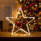 The Christmas Workshop 73539 Acrylic LED Christmas Star Light/Warm White Light Colour / 6 Hour Timer/Indoors & Outdoors Suitable/Hanging Hook / 28 x 28cm