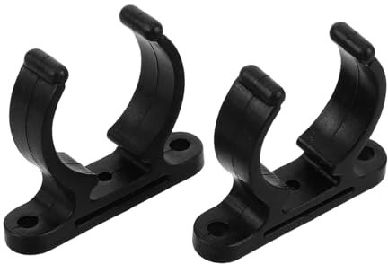 WESIEVYA 2pcs Boat Booth Tube Clip Black Nylon Yacht Clip Pipe Fastener for Use for Boat Deck Storage Connection Sturdy