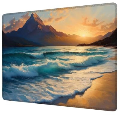 Piccolo Tappetino Mouse 200x150x3mm, Tappetino Scrivania Mare Tappetino Mouse Gaming, Tappetino per Mouse Spiaggia Mouse Pad con Base in Gomma Antiscivolo, Mini Mousepad per Computer, PC, Laptop H1-69