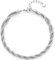 JEWELS BY Leonardo Bracelet Sue • Bracelet en acier inoxydable argenté • Aspect cordon de trois chaînes serpent torsadées • Longueur 19,5-22,5 cm • Bijou cadeau pour femme • 024837, Eine Grösse, Acier