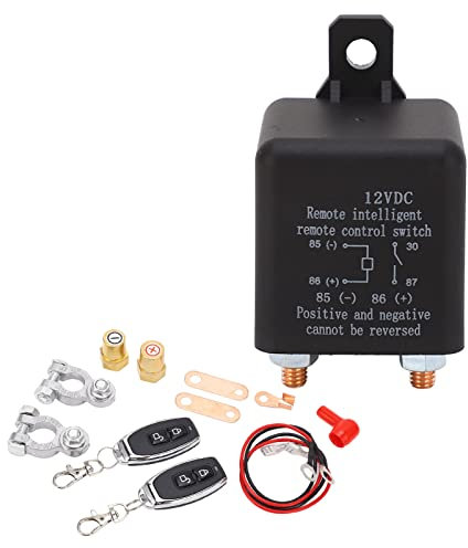 12V Remote Control Car Relay Switch NO Copper Coil Dual Wireless Controller Vehicle Relay (200A)