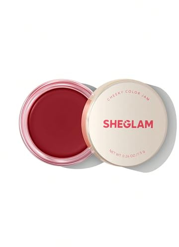 SHEGLAM Cheeky Color Jam-Carnation Dreams 6 Shades Multi-Use Cream Blush Lip Cream Matte Highly Pigmented Natural Blush Powder Face Makeup-Scarlet Sunset