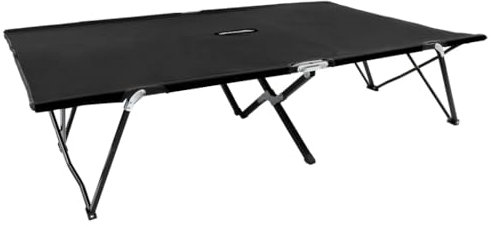 Myheimly Doppelliege Klappbar Schwarz Stahl