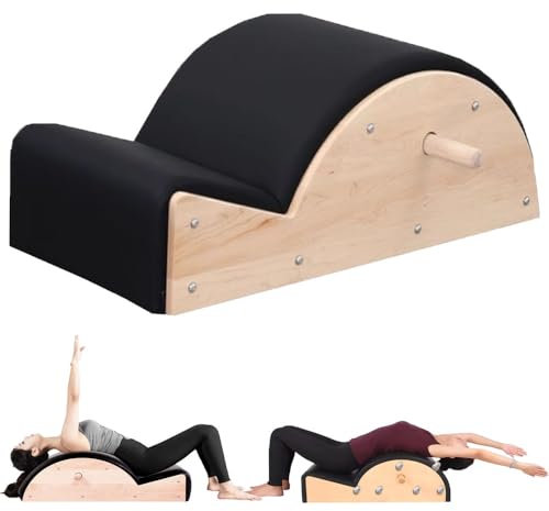 Pilates-Wirbelsäulenkorrektor，gebogenes Step-Fass,Für Wirbelsäulentraining, Gleichgewicht, Rumpfkraft und Dehnung, Wirbelsäulenstütze, Fitness-Trainingsgerät, Pilates-Gerät