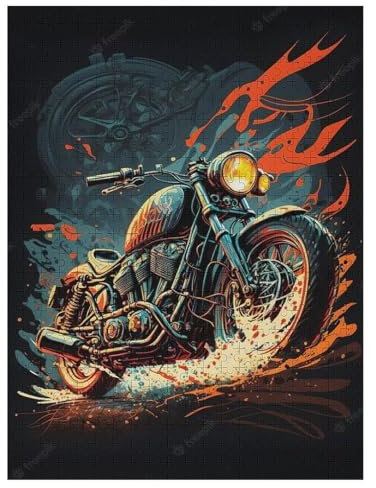500 Teile Puzzle Für Jungen Und Mädchen, Standard-Puzzles Motorcycle, Familienspiele, 55×41cm