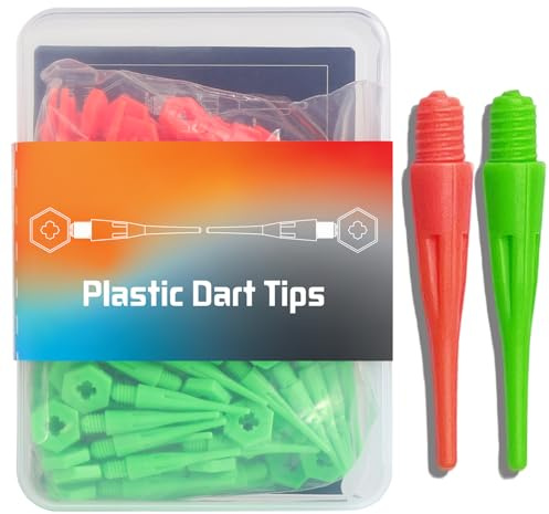 UHOZO 2BA Gewinde Softtip Dartspitzen, 100 Softtip Darts, Darts mit Kunststoffspitze