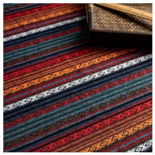SMTCM Baumwollstoff 1m*1.5m Ethnisches Muster Stoff Quiltingstoffe Leinenstoff Stoffbündel Patchwork Stoffe Paket Grobes Tuch Boho Dekostoff für Quilting Nähen Projekt DIY Handwerk Dekoration