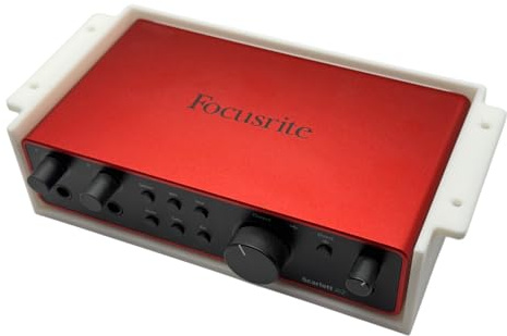 Under Desk Mount compatible with Focusrite Scarlett 2i2 4th Generation, Discreet Table Bracket Audio Interface Holder