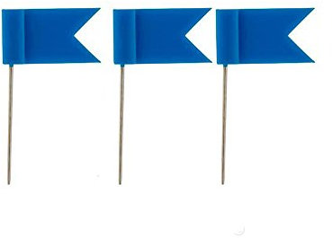 ALCO-Albert 715 - Markierfähnchen, blau, 20mm, Dose á 20 Stück