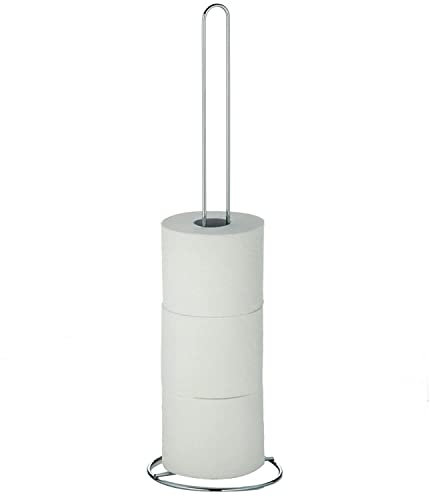Kela WC-Papierhalter Karat aus Kunststoff in Silber, Plastik, 16 x 16 x 56.5 cm