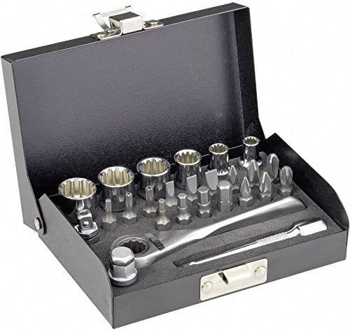 Toolcraft Steckschlüsselsatz metrisch 1/4 (6.3 mm) 23teilig 820928