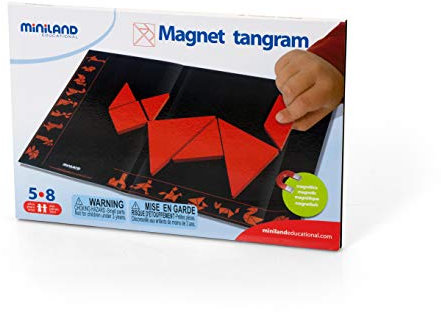 Miniland Magnetic Tangram, magnetisches Tangramspiel zum Mitnehmen-95007