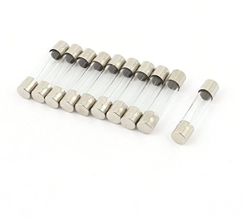 sourcing map 10stk 250V 3A Schnell Schlag Glas Sicherungen Rohr 6mm x 30mm