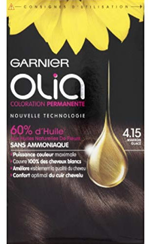 Garnier – Coloración permanente marrón brillante 4.15 – Olia – 120 g – Lote de 2 – Se vende por lote – Envío gratuito a Francia