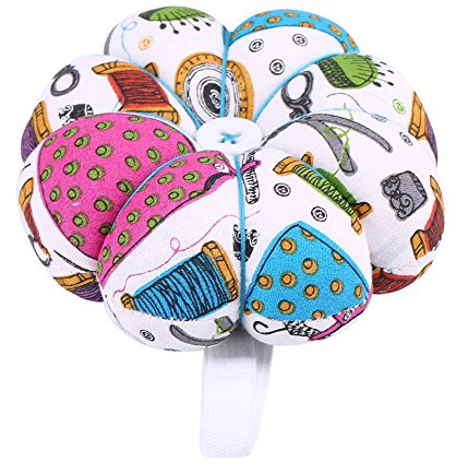Premium-Grade-Nähnadeln Nadelkissen Kreative Kürbis Stoff elastischen Handgelenk Gürtel Nähen Befestigung für Sewing Kit Zubehör(#1)