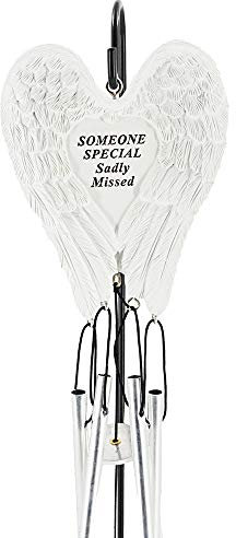 Someone Special Sadly Missed Guardian Angel Wings Graveside Memorial Wind Chime