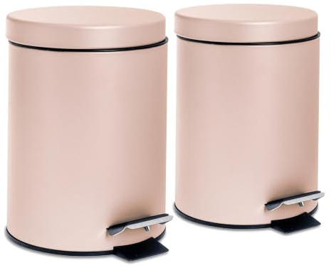 Harbour Housewares 2 pièces 3 litres de Bain Poubelle à pédale avec Seau intérieur - Matte Rose