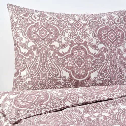 IKEA JÄTTEVALLMO Bettwäsche Sets Grau Blau Rosa 140 155 200 240cm (140x200cm Kissen 80x80cm, Dunkelrosa)