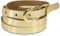 fashionchimp Basic Damengürtel aus 100% echtem Leder, schmaler Gürtel, Breite ca. 1,5cm, Made In Germany (Gold, 105/BW90)