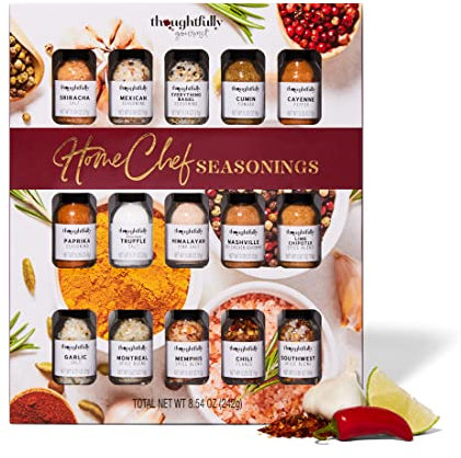 Thoughtfully - Set de condimentos para chefs caseros - Conjunto de prueba con 15 especias diferentes